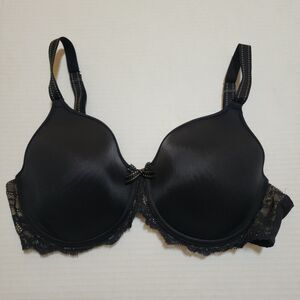 Chantelle France Rive Gauche Full Coverage T-Shirt Bra UK/US 34D Black #3286